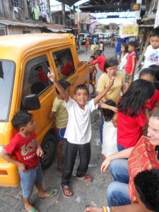 "Santa's Yellow Sleigh" arriving at the church